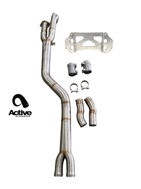 Active Autowerke G87 M2 Signature single mid-pipe with G87-brace w resonator