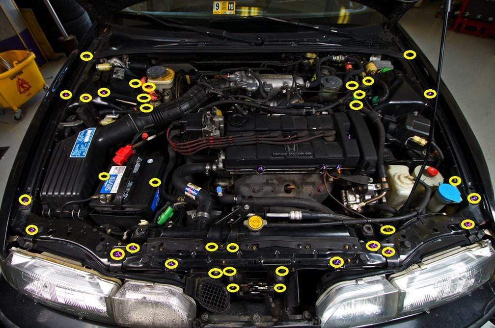 Acura Integra DA (1989-1993) Titanium Full Engine Bay Kit - Image 2