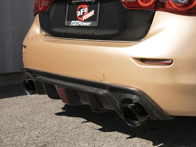 aFe 14-15 Infiniti Q50 V6 3.7L Takeda 2.5in 305 SS Cat Back Exhaust System w/ Black Tips - Image 3