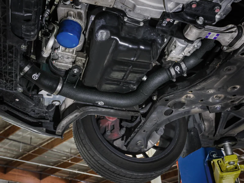 aFe 19-22 Hyundai Veloster N L4 2.0L (t) BladeRunner Aluminum Hot & Cold Charge Pipe Kit - Black - Image 2