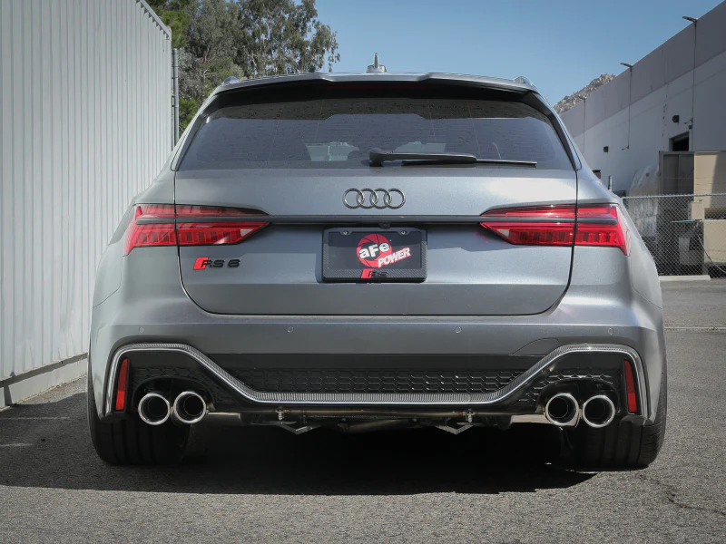 aFe 20-22 Audi RS6 Avant V8 4L(tt) MACH Force-Xp 3in to 2.5in 304 SS Cat-Back Exhaust w/Polished Tip - Image 3