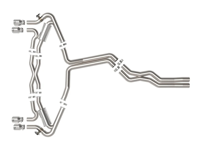 aFe 20-22 Audi RS6 Avant V8 4L(tt) MACH Force-Xp 3in to 2.5in 304 SS Cat-Back Exhaust w/Polished Tip - Image 6
