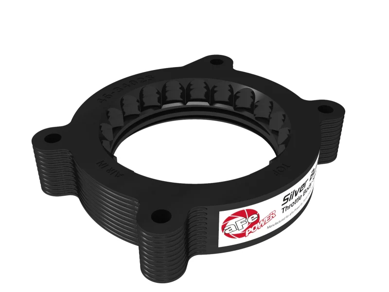 aFe 2020 Vette C8 Silver Bullet Aluminum Throttle Body Spacer / Works With aFe Intake Only - Black - Image 9