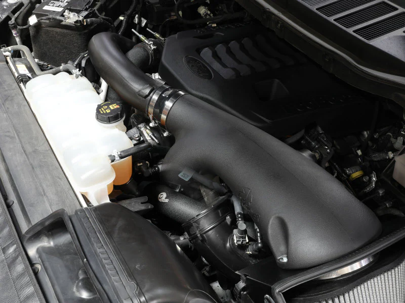 aFe 21-22 Ford F-150/Raptor V6-3.5L (tt) BladeRunner 2.5in Aluminum Hot Charge Pipe Black - Image 2