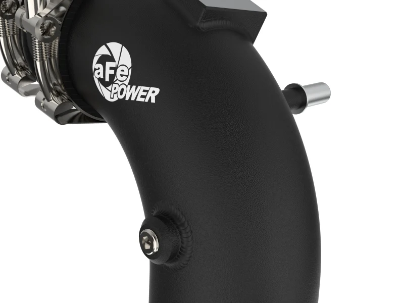 aFe 21+ Ford F-150 V6-3.5L (tt) BladeRunner 3in to 3.5in Aluminum Cold Charge Pipe Black - Image 2