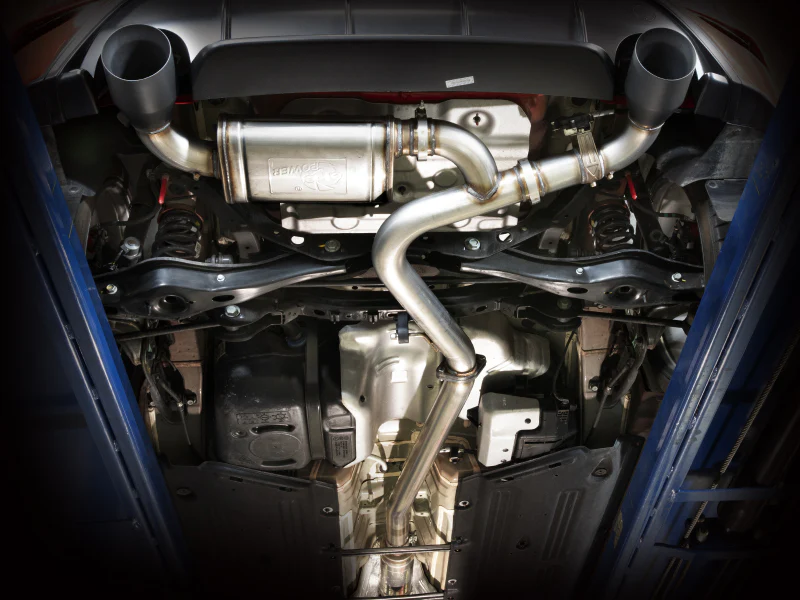 aFe 22-23 Hyundai Kona N L4 2.0L (t) Takeda 3in 304 SS Axle-Back Exhaust System w/ Polished Tips - Image 3