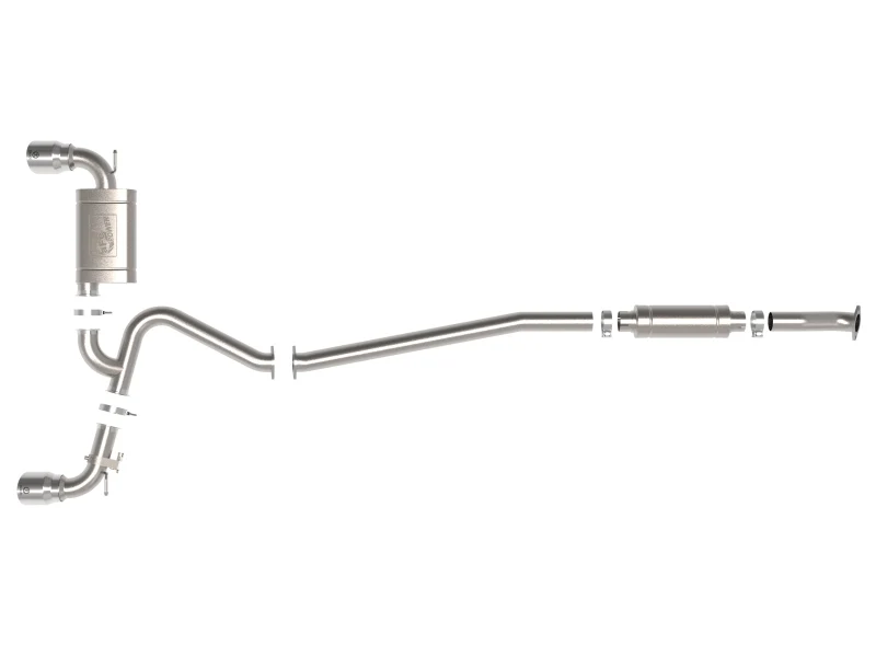 aFe 22-23 Hyundai Kona N L4-2.0L (t) Takeda 3in 304 SS Cat-Back Exhaust System w/ Polished Tips - Image 4
