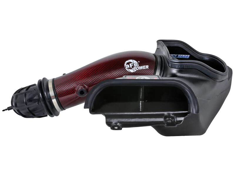 aFe 23-24 Ford F150 Raptor R Supercharged Red Carbon Track Series Air Intake w/ P5R Filter (MOQ 24) - Image 4