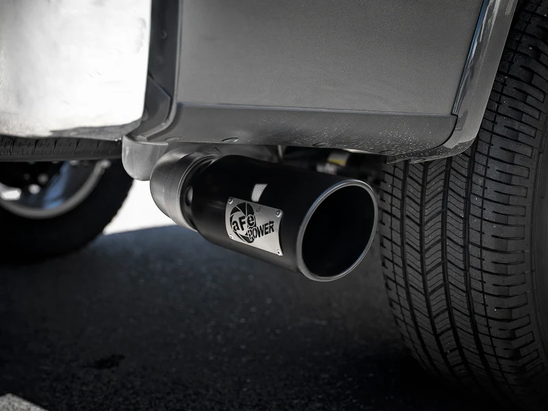 aFe Atlas 4in Aluminized Steel DPF-Back Exh 18-19 Ford F-150 V6-3.0L (td) w/ Black Tip - Image 3