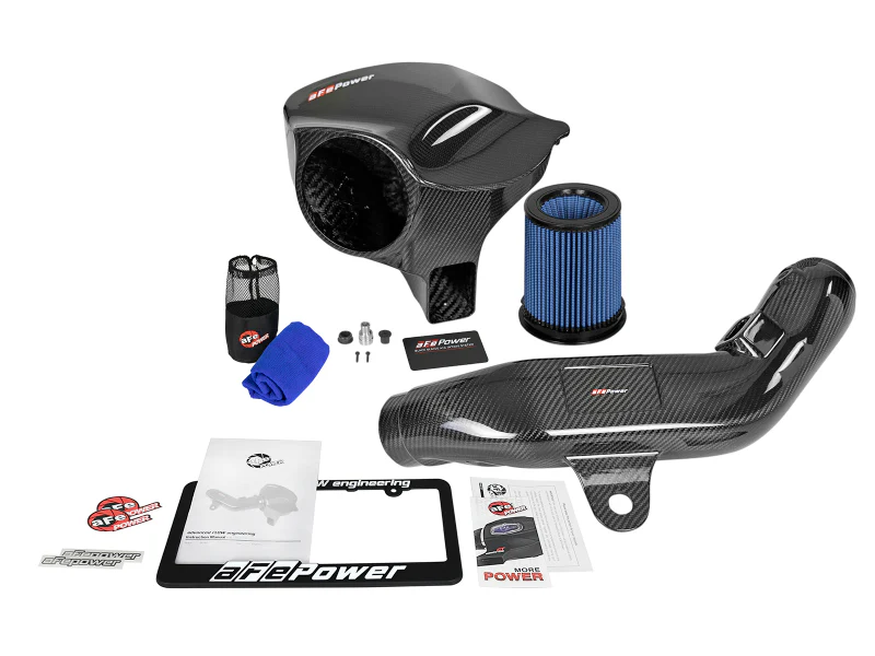 aFe Black Series Carbon Fiber CAIS w/Pro 5R Filter 16-18 BMW M2 (F87) L6-3.0L - Image 8