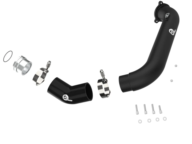 aFe BladeRunner Black 2-3/4in Aluminum Charge Pipe 2021 Toyota Supra GR (A90) I4-2.0L (t) B48 - Image 6