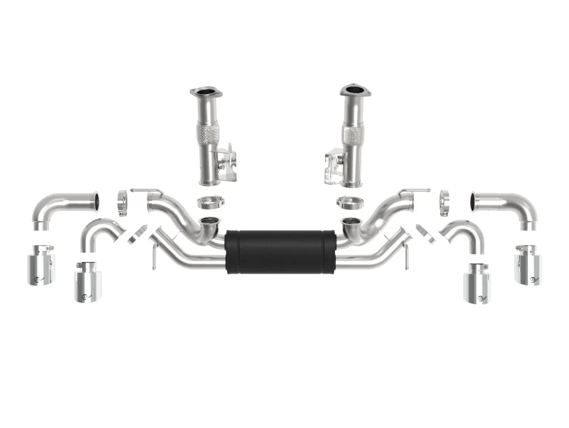 aFe MACH Force-Xp 2-1/2in 304SS Cat-Back 2020 Chevy Corvette (C8) 6.2L - Polished Tip - Image 5