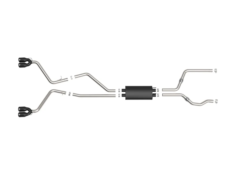 aFe MACH Force-Xp 2.5in. 304 SS C/B Exhaust 20-21 Ford Explorer V6-3.0L - Black Tip - Image 7