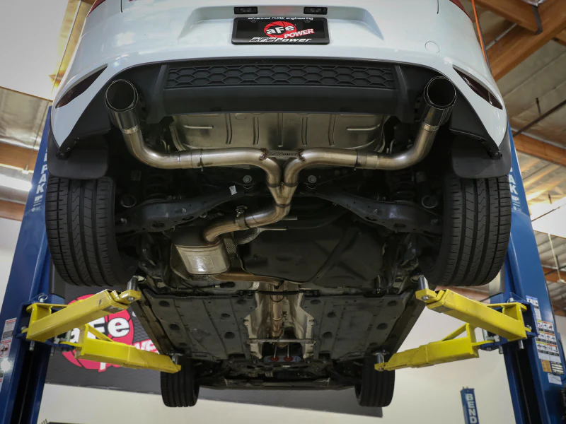 aFe MACH Force-Xp 3 IN to 2-1/2 IN Stainless Steel Cat-Back Exhaust Carbon Volkswagen GTI 15-17 - Image 3
