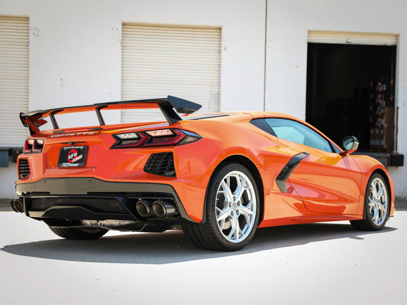 AFe MACH Force-Xp 304 Stainless Steel Cat-Back Exhaust Carbon 2020 Chevrolet Corvette C8 - Image 2