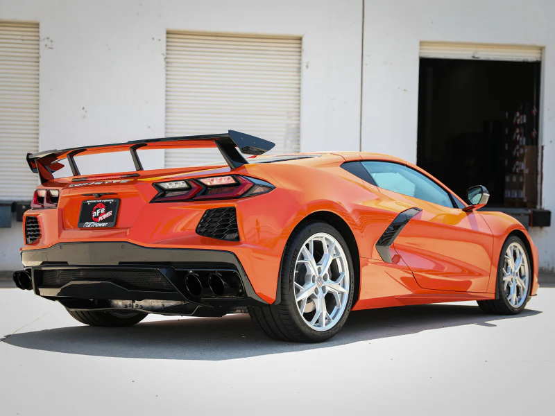 aFe MACH Force-Xp 3in to 2-1/2in 304SS Cat-Back 2020 Chevy Corvette (C8) 6.2L - Black Tip - Image 3