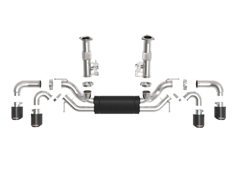 aFe MACH Force-Xp 3in to 2-1/2in 304SS Cat-Back (No NPP) 2020 Chevy Corvette (C8) 6.2L - Carbon Tip - Image 5