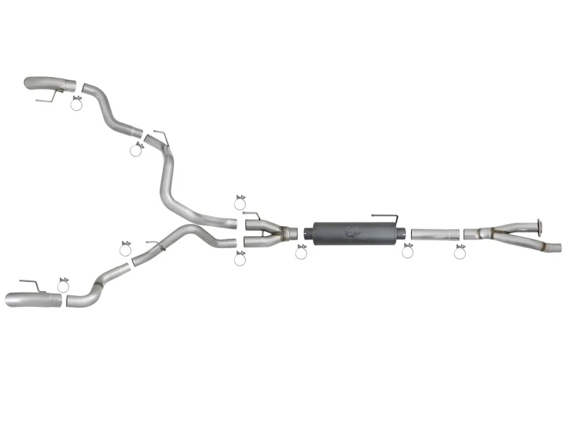 aFe MACH Force-Xp Cat-Back Exhaust w/Dual Hi-Tuck Tips 17-18 Ford F-150 Raptor V6-3.5L (tt) - Image 6