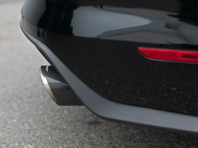 aFe MACH Force Xp SS Axle Back Exhaust System w/ Carbon Fiber Tips 15-17 Ford Mustang GT V8-5.0L - Image 2