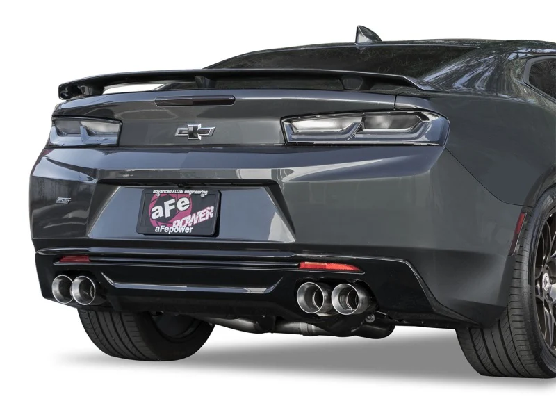 aFe MACHForce XP 3in 304 SS Axle-Back Dual Exhaust (NPP) w/ Polished Tips 16-17 Camaro SS V8-6.2L - Image 3