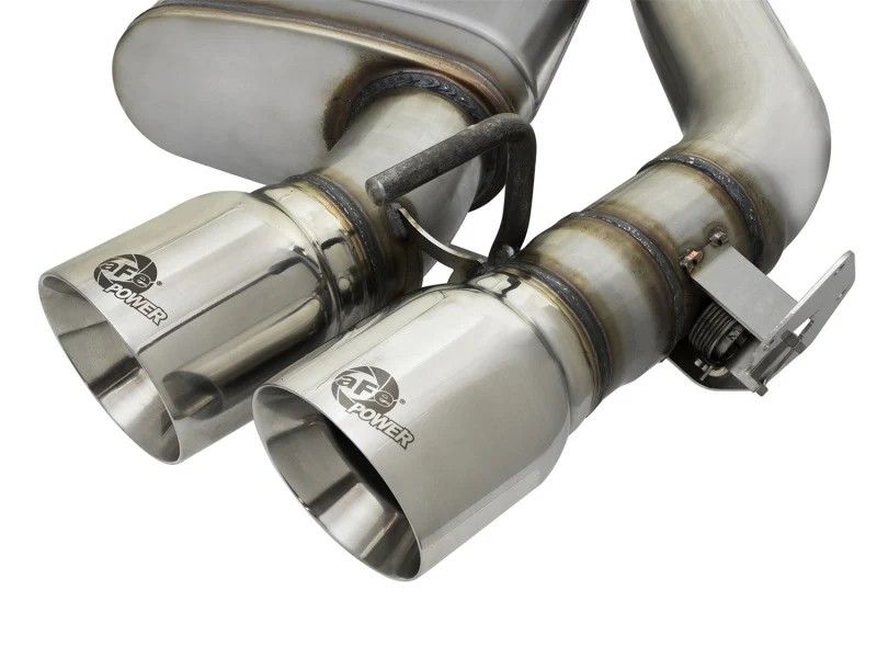 aFe MACHForce XP 3in 304 SS Axle-Back Dual Exhaust (NPP) w/ Polished Tips 16-17 Camaro SS V8-6.2L - Image 6