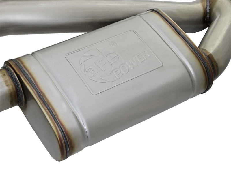 aFe MACHForce XP 3in 304 SS Axle-Back Dual Exhaust (NPP) w/ Polished Tips 16-17 Camaro SS V8-6.2L - Image 7