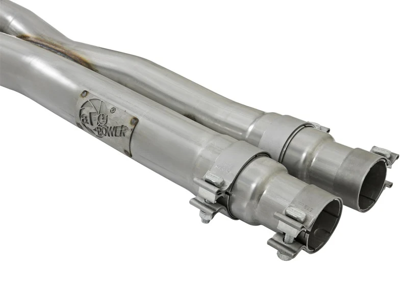aFe MACHForce XP 3in 304 SS Cat-Back Exhausts w/ Polished Tips 15-17 Ford Mustang GT V8-5.0L/V6-3.7L - Image 6