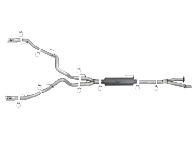 aFe MACHForce-XP 3in to 3-1/2in 304 SS Cat-Back Exhaust w/Polished Tips 17-18 Ford F-150 Raptor 3.5L - Image 7