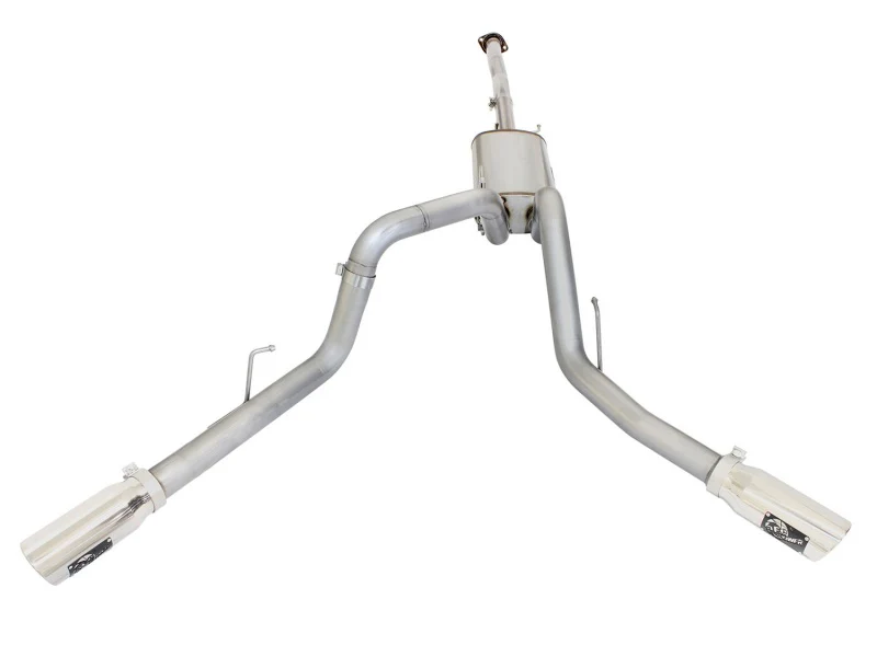 aFe MACHForce XP Exhaust 3in SS Dual Side Ext CB w/ Polished Tips 2015 Ford F150 5.0L V8 CC/SB EC/LB - Image 6
