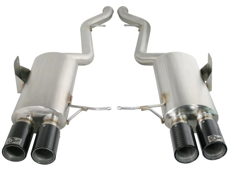 aFe MACHForce XP Exhaust Cat-Back 2.5in Dia Carbon Fiber Tips SS-304 07-13 BMW M3 (E92/93) V8 4.0L - Image 2