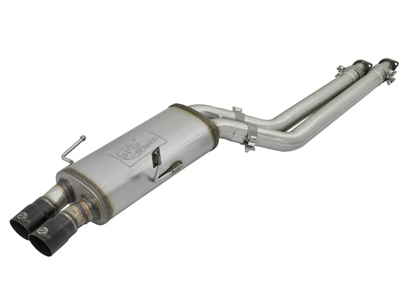 aFe MACHForce XP Exhausts 2.5in SS Cat-Back w/ Black Tips 96-99 BMW M3 L6 3.2L - Image 2