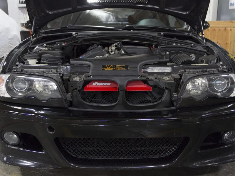 aFe MagnumFORCE Intakes Scoops AIS BMW 3-Series/ M3 (E46) 01-06 L6 - Matte Red - Image 3