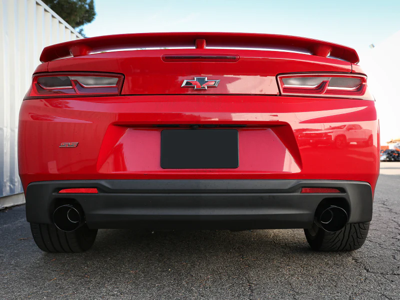 aFe POWER MACH Force-Xp 2.5in Axle-Back Exhaust System 16-20 Chevrolet Camaro SS V8 6.2L - Black - Image 3