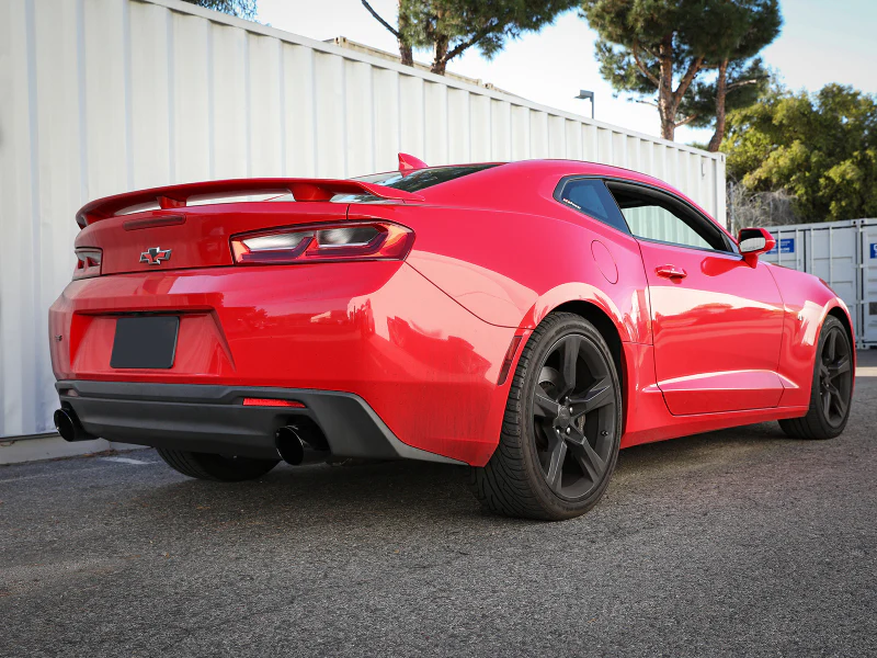 aFe POWER MACH Force-Xp 2.5in Axle-Back Exhaust System 16-20 Chevrolet Camaro SS V8 6.2L - Black - Image 4