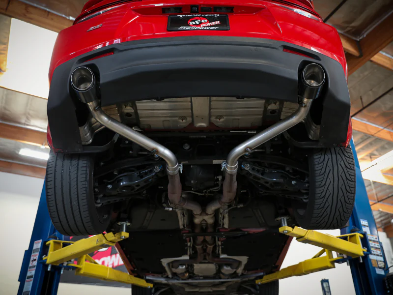 aFe POWER MACH Force-Xp 2.5in Axle-Back Exhaust System 16-20 Chevy Camaro SS V8 6.2L - Carbon Fiber - Image 3
