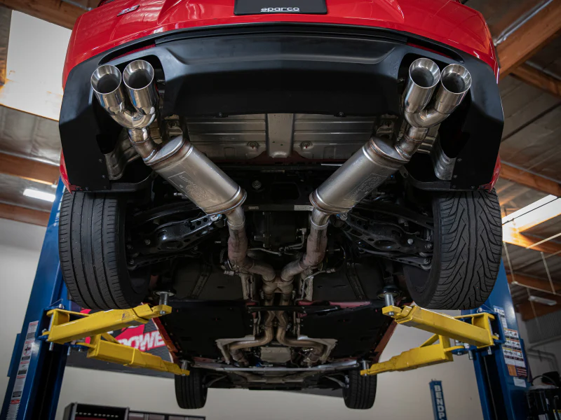 aFe POWER MACH Force-Xp 3in Axle-Back Exhaust 16-20 Chevrolet Camaro SS V8 6.2L w/Mufflers - Black - Image 3