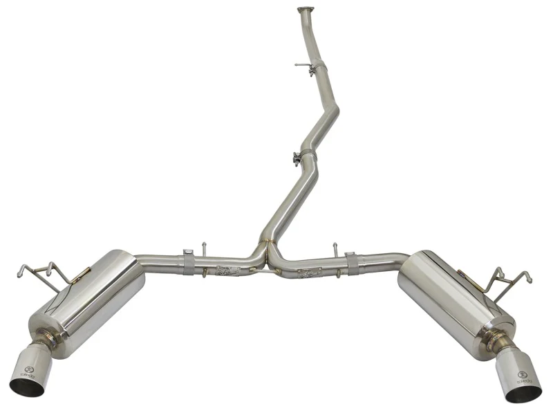 aFe POWER Takeda 16-17 Honda Civic I4-1.5L (t) 2.25-2.5in 304 SS CB Dual-Exit Exhaust Polish Tip - Image 5