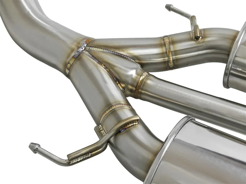 aFe POWER Takeda 2-1/2in to 2-1/4in 304SS Catback Dual-Exit Exhaust 17+ Honda Civic Type R w/CF Tips - Image 6