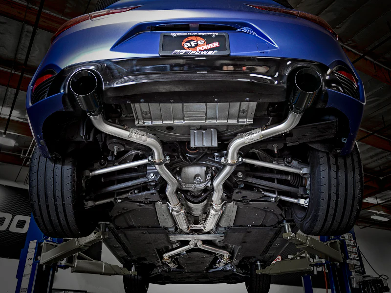 aFe POWER Takeda 2.5in 304 SS CB Exhaust w/ Black Tips 17-19 Infiniti Q60 V6-3.0L (tt) - Image 2