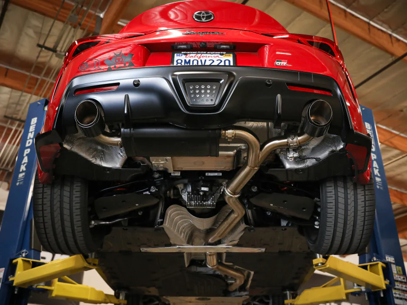 aFe POWER Takeda 2020 Toyota Supra L6-3.0L (t) 3in-2.5in 304 SS CB Exhaust Polished Tips - Image 3