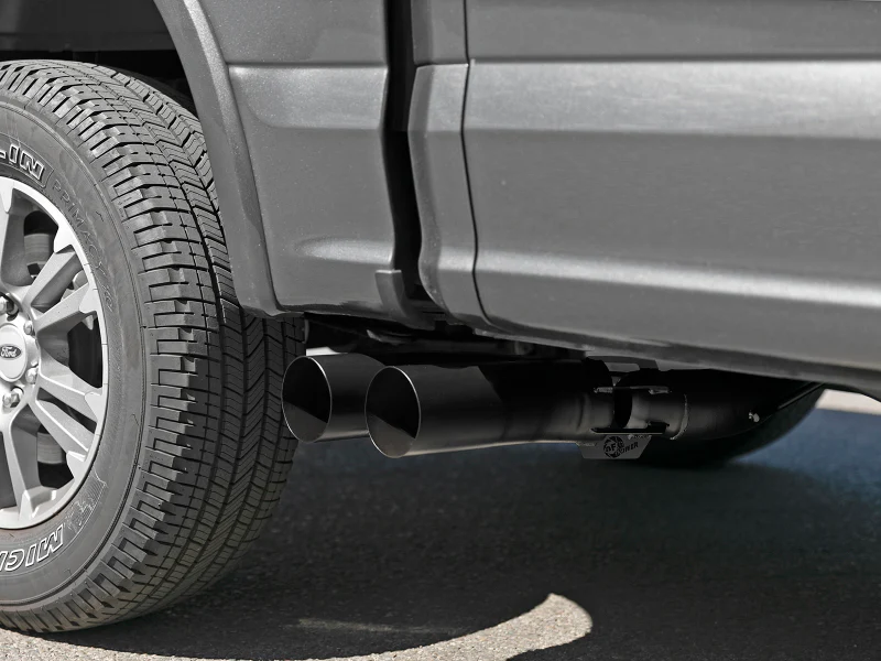aFe Rebel DPF-Back 409 SS Exhaust System w/Dual Black Tips 18-19 Ford F-150 V6 3.0L (td) - Image 2