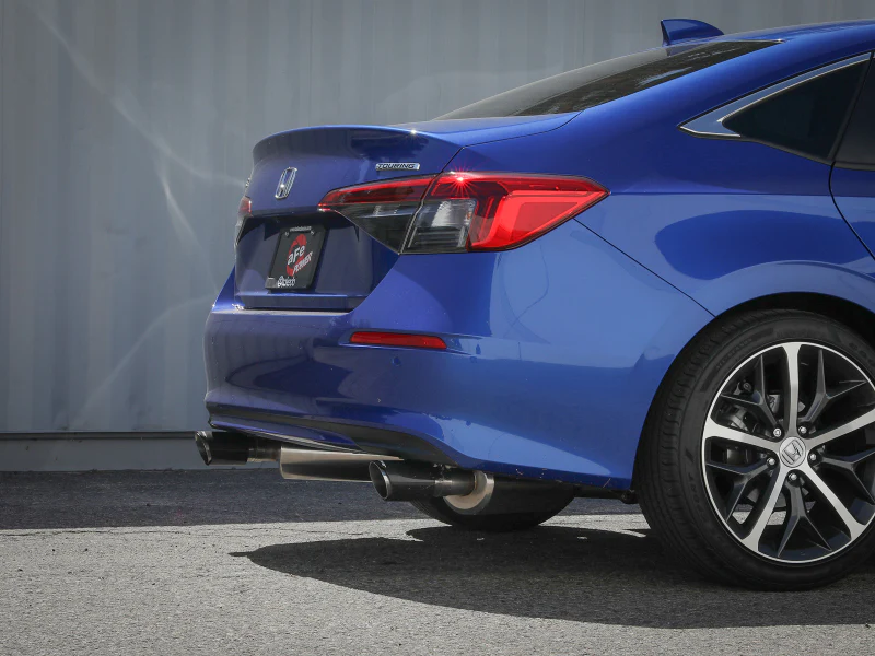 aFe Takeda 2.5in 304 SS Cat-Back Exhaust System w/CF Tips 2022+ Honda Civic L4-1.5L (t) - Image 3