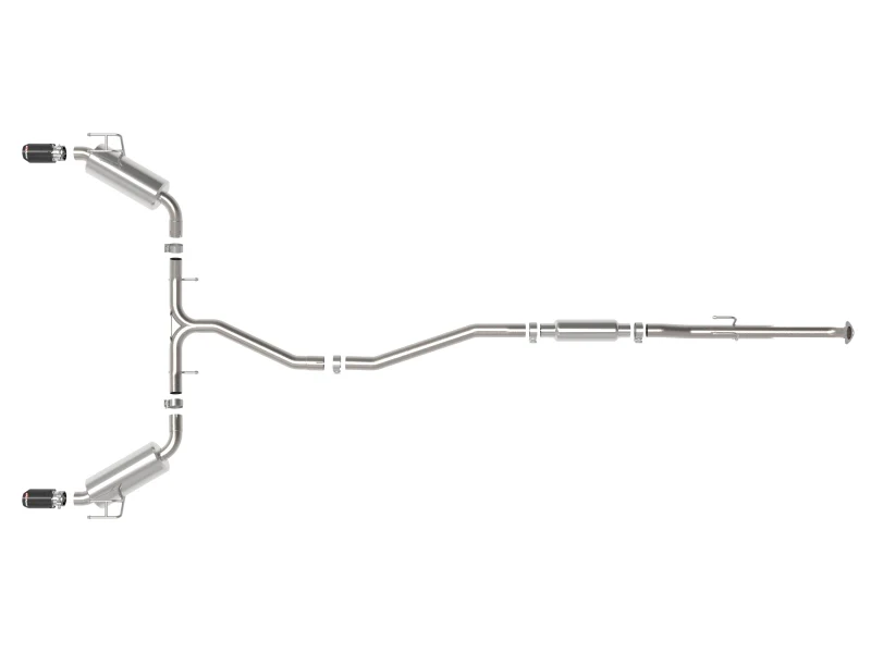 aFe Takeda 2.5in 304 SS Cat-Back Exhaust System w/CF Tips 2022+ Honda Civic L4-1.5L (t) - Image 6