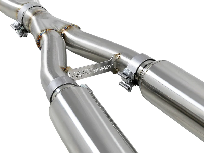 aFe Takeda 2.5in 304 SS Cat-Back Exhaust System w/ Polished Tips 16-18 Infiniti Q50 V6-3.0L (tt) - Image 5