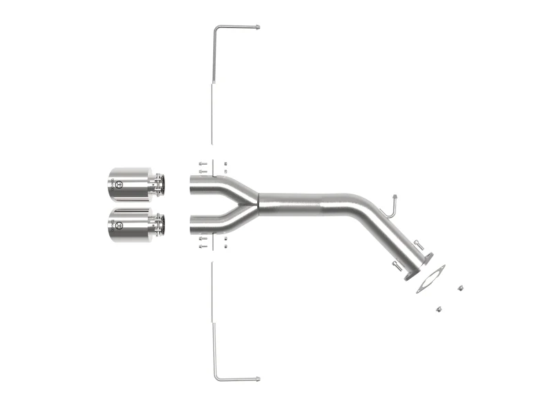 aFe Takeda 3in-2.5in 304 SS Axle-Back Exhaust w/Polished Tip 19-20 Hyundai Veloster I4-1.6L(t) - Image 3