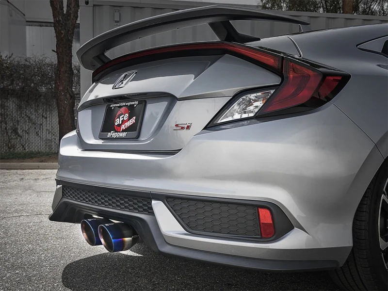 aFe Takeda 3in 304 SS Cat-Back Exhaust System w/ Blue Tips 2017 Honda Civic Si I4 1.5L (t) - Image 2