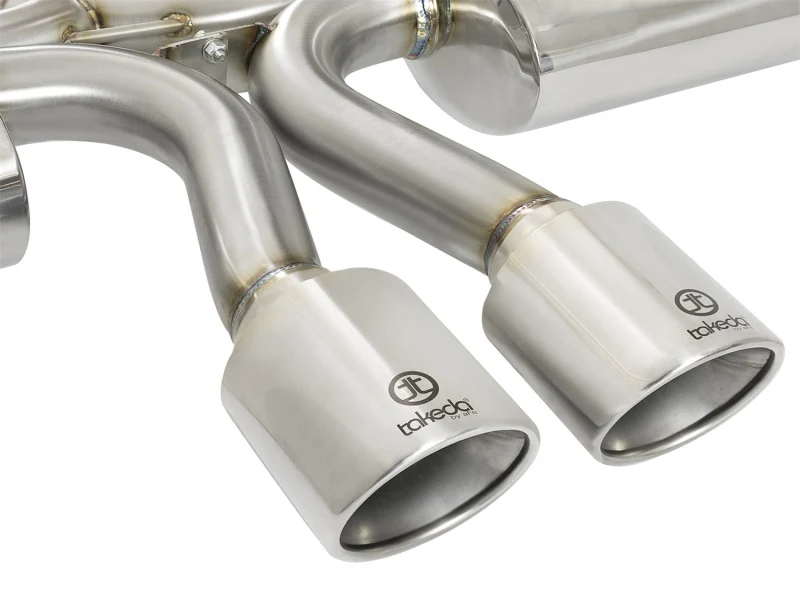 aFe Takeda 3in 304 SS Cat-Back Exhaust System w/ Polished Tips 2017 Honda Civic Si I4 1.5L (t) - Image 6