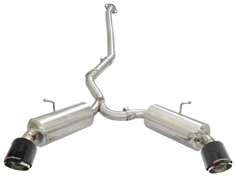 aFe Takeda Exhaust Axle-Back 13-15 Scion FRS / Subaru BRZ 304SS Carbon Fiber Dual Tips Exhaust - Image 10
