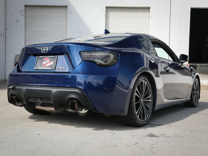 aFe Takeda Exhaust Axle-Back 13-15 Scion FRS / Subaru BRZ 304SS Carbon Fiber Dual Tips Exhaust - Image 3