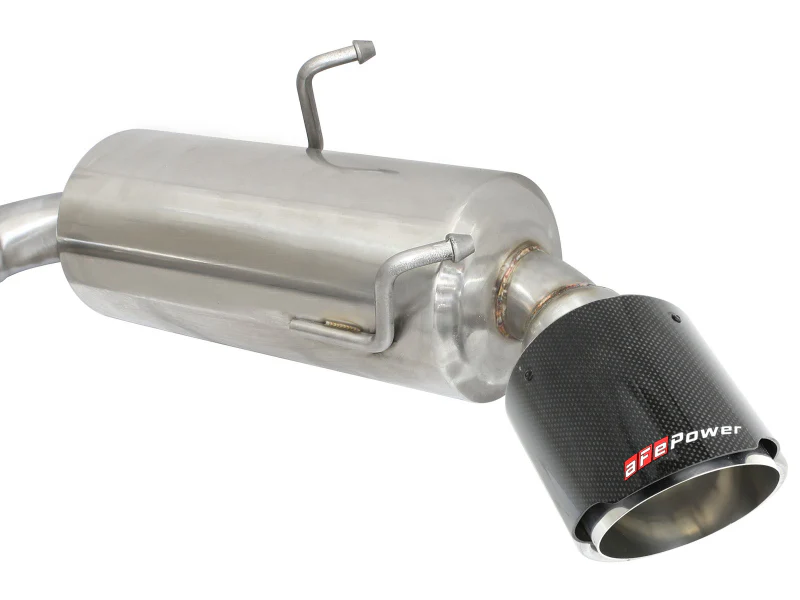 aFe Takeda Exhaust Axle-Back 13-15 Scion FRS / Subaru BRZ 304SS Carbon Fiber Dual Tips Exhaust - Image 9